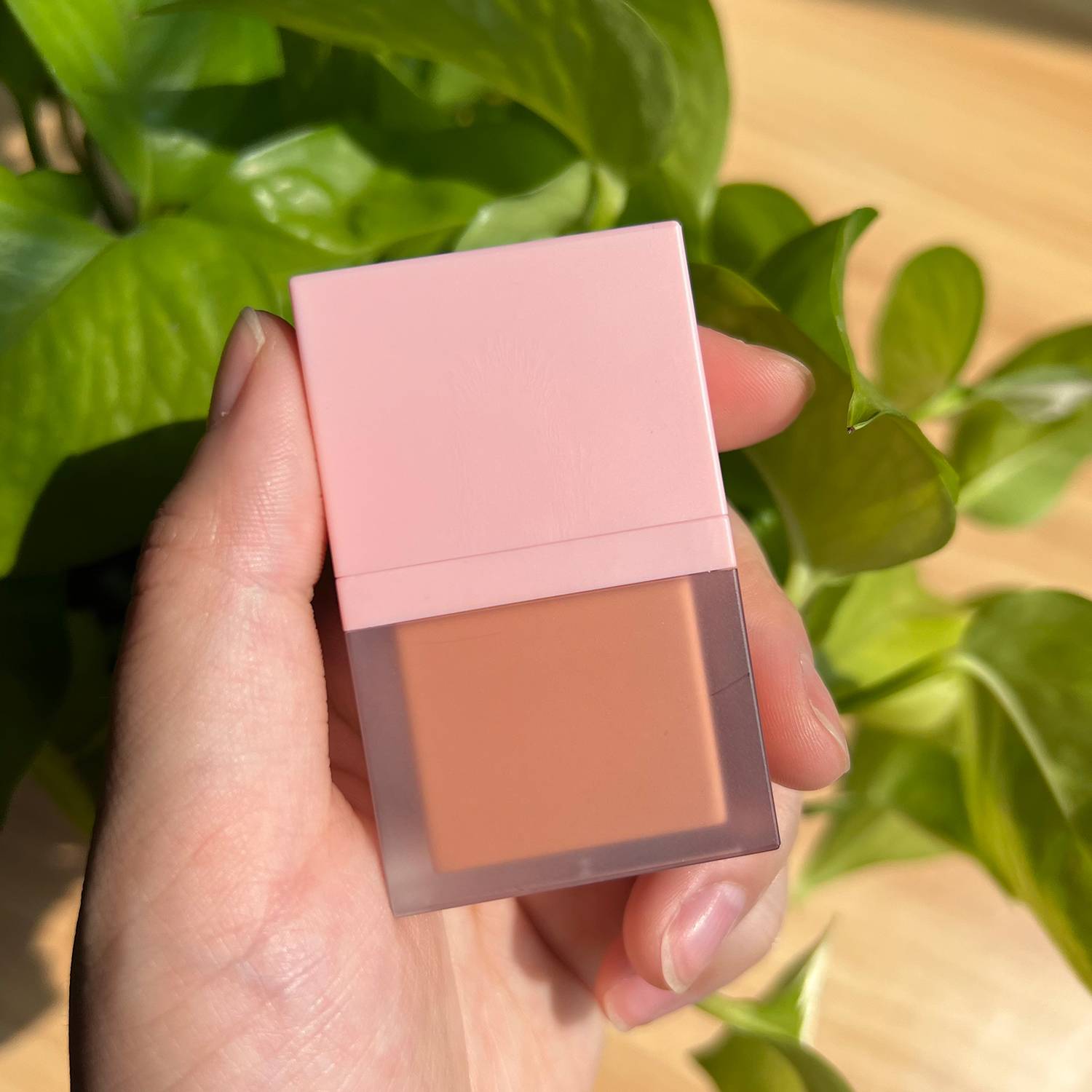 Pink Square Container Creamy Lip Gloss Custom logo