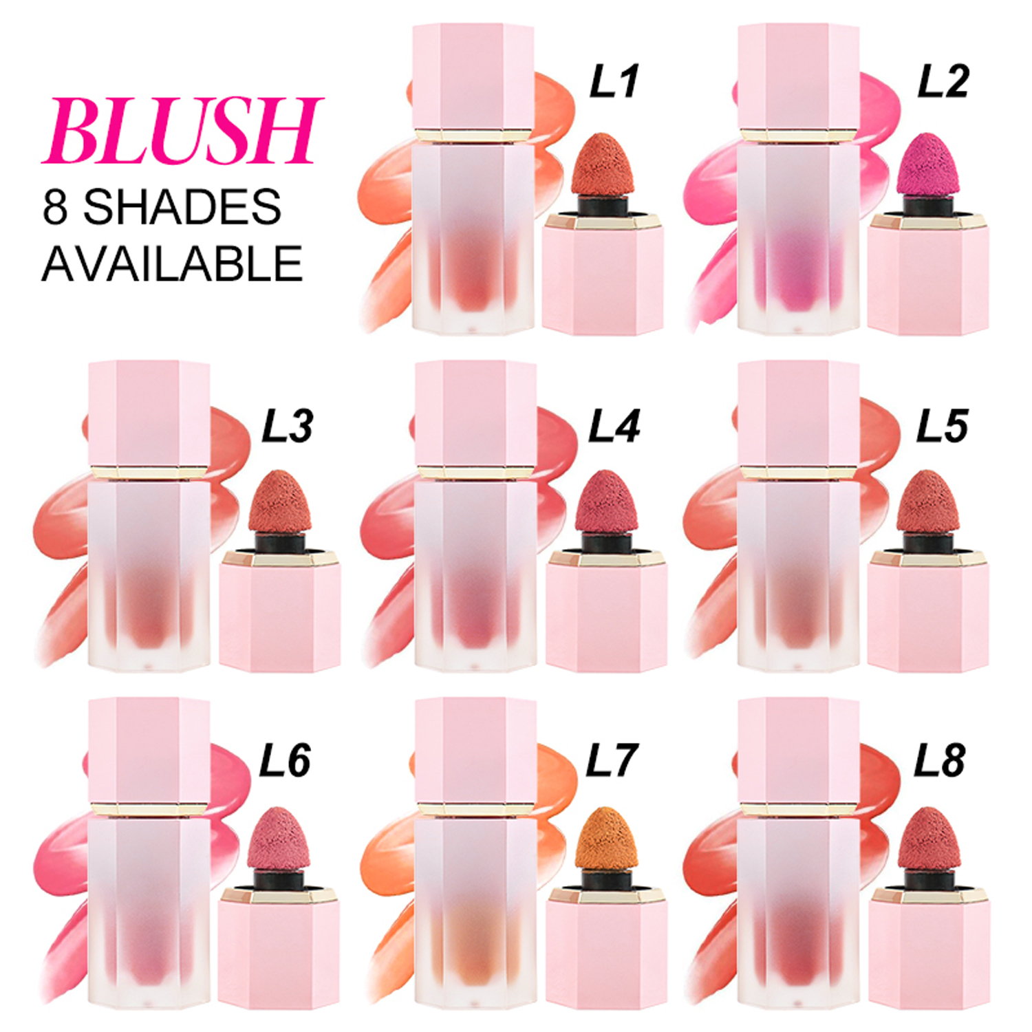 Vegan 8 Colors Face Makeup Blush